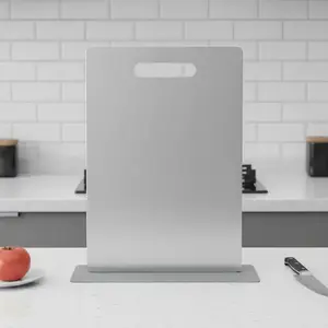 Stainless Steel Cutting Board,  1 Count  Durable & Hygienic Kitchen Chopping Board, Dual-sided Anti-slip Chopping Board for Meat, Vegetables & Fruit