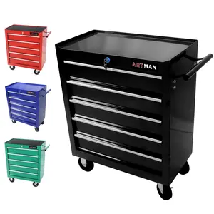 【ARTMAN】5 Drawer Tool Chest, Tool Storage Cabinet for Garage Storage with 4 Wheels and Locking System