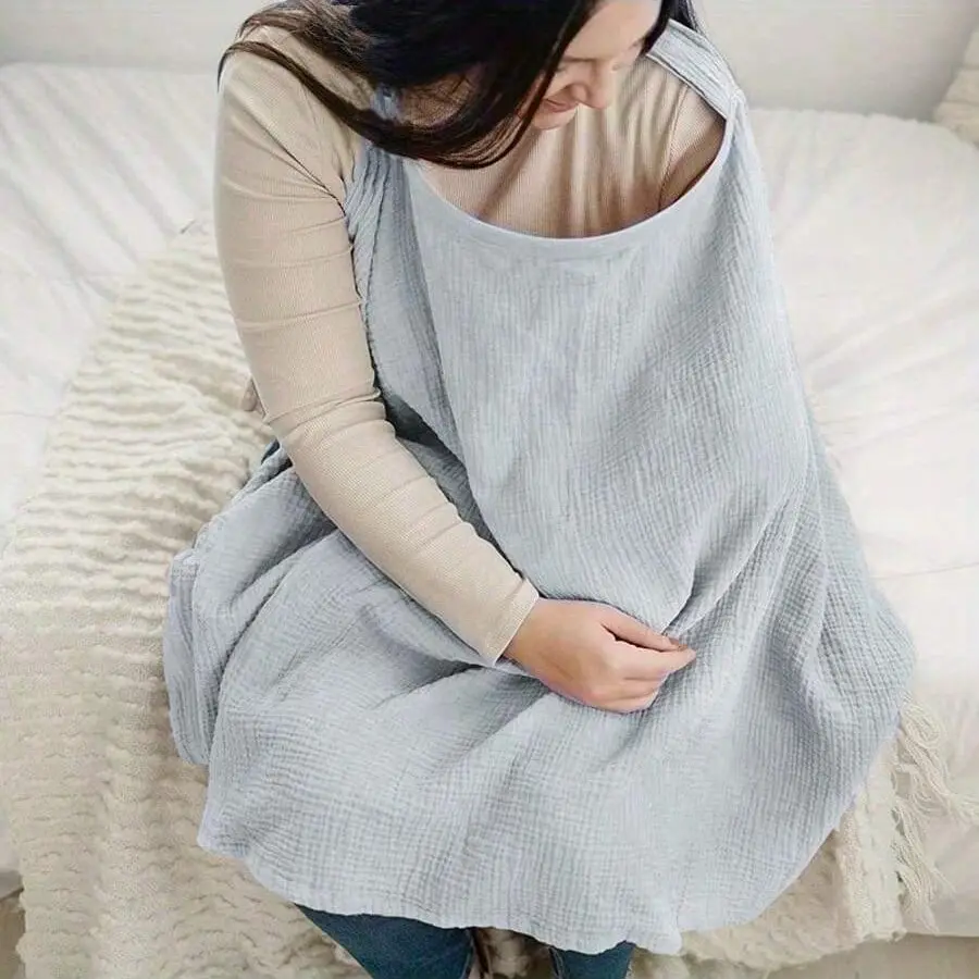 1pc Cotton Nursing Cover, Nursing Accessories, Outdoor Breastfeeding Apron, Windproof Sun Protection, Soft Comfortable, Perfect Gift for Moms, Mummy, Maternity