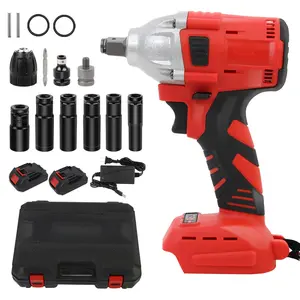 1000N.m (740ft-lbs) Cordless Impact Drill Wrench Brushless Electric High Torque Batteries 1500MAh 20V Fast Charger DIY Tool