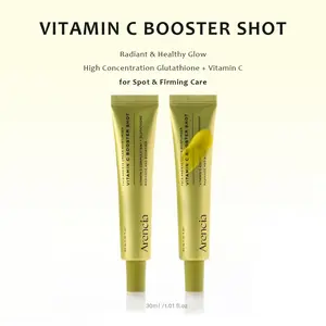 Arencia Vitamin C Booster Shot Serum 30ml, Korean Glass Skin Serum with Glutathione Niacinamide Vitamin E, Fade Dark Spots Smooth Fine Lines Wrinkles, Lightweight Brightening Facial Treatment