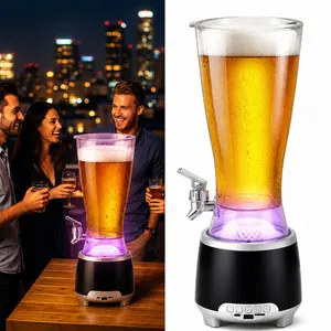 2.5l Beverage Dispenser With Bluetooth Speaker Lighting Base, Portable Water Dispenser For Cocktails And Lemonade, Suitable For Banquets, Homes, Bars, Camping, And Garden Parties