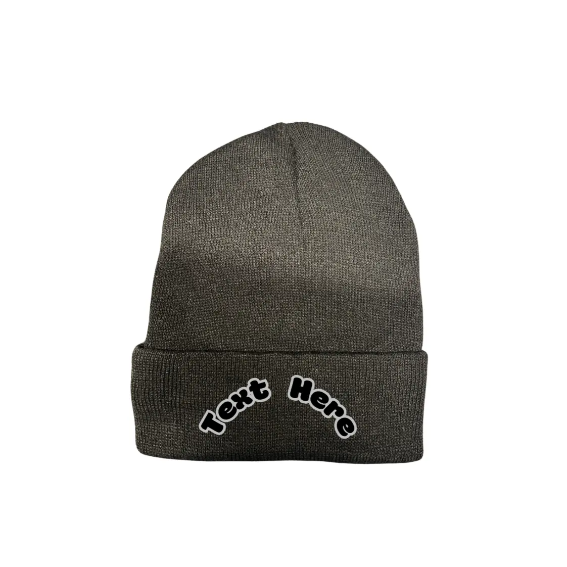 Personalized Embroidered Winter Black Beanie Hat