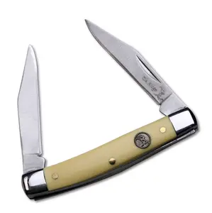 Mini 2 Blade Classic Style Retro Folding Knife Camping Hiking Collectable Gift