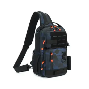 Men's Camouflage Pattern Crossbody Bag, Large Capacity Waterproof Fishing Bag, Outdoor Multi-functional Cycling Bag, Travel & Hiking Shoulder Bag