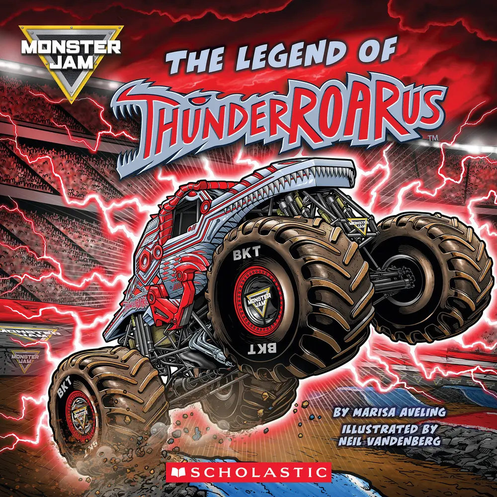 Used Monster Jam: The Legend of Thunderroarus English Paperback Book by Marisa Aveling - Perfect Holiday Gift for Young Kids - School & Educational Office Stationery Supply