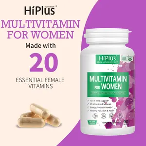 HiPlus Multivitamin for Women - Daily Women's Multivitamin with Vitamin A, C, D, E, B12, Zinc & More - 90 Capsules for Energy, Focus & Women's Health