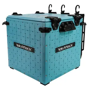 YakAttack BlackPak Pro Kayak Fishing Crate - 13" x 13", Jetty Blue Kayak Fishing Accessory