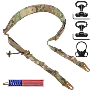 VOTAGOO FL Sport QD Sling 2 Point Sling Swivel Quick Adjust Outdoors Sling with HK Hook Soft Shoulder Pad, for Hunting