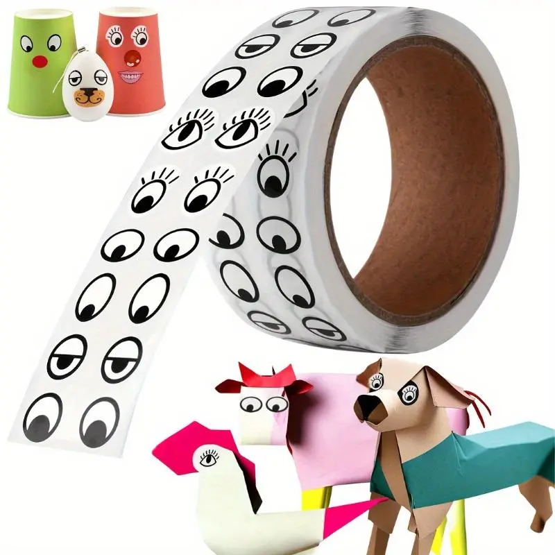 1000 pcs Adhesive Googly Eye Stickers - Sticker Packs Diy Decorative Stickers Perfect for Crafts, DIY Art Projects, Scrapbooking Supplies, and Home Easter Decorations Funny Stickers