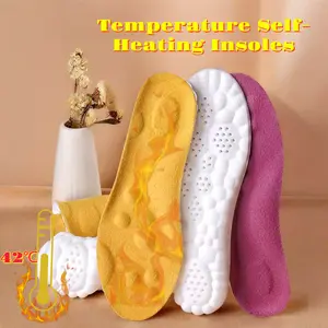 4 Pieces 2pairs 4D Cloud Insoles Upgraded Version Nano Heated Thermostatic Warm Insoles Unisex Temperature Self-Heating Insoles