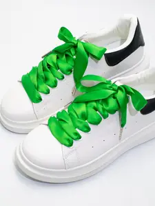 Solid Color Satin Shoelaces, Shoes Accessories for Women & Men, Shoes Accessories for Daily Use