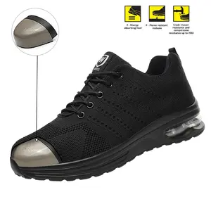 Steel Toe Shoes for Men Lightweight Sneakers Indestructible Work Boots Construction Safety Shoes