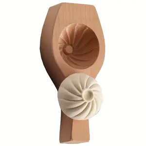 Wooden Steamed Bun Molds, Traditional Handcrafted Dumpling Press, 1pc, Versatile Dough Molder for Baozi, Manu, Vegetable Buns, And Sweet Bean Paste Pastries, Kitchen Breakfast Preparation ols, Food-Safe Wood Construction Utensils