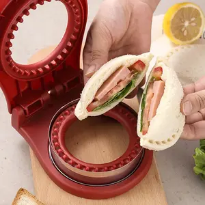 Breakfast Sandwich Cutter and Sealer, Sandwich Cutter for Kids, Bread Sandwich Decruster, Uncrustables Sandwich Maker, DIY Cookie Cutters