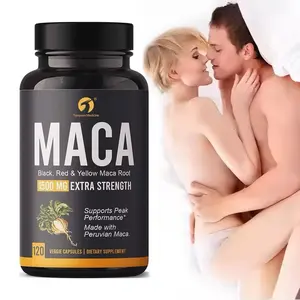Organic Maca Root 120 Capsules 10000mg, Peruvian Maca Extract for Men and Women