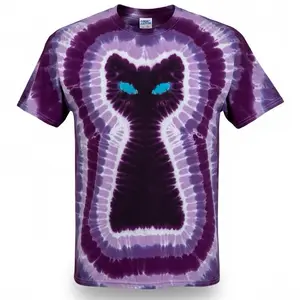 New! Tie Dye Cat Short Sleeve T-shirt Handmade 100% Cotton Available Sizes Youth XS- 6X