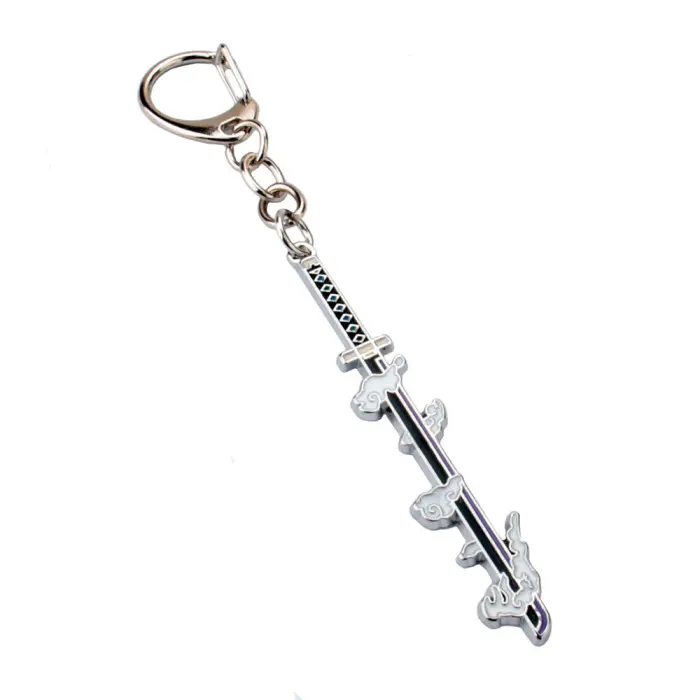 Anime Inspired Keychain Accessories, Metallic Demon Slayer Katana Sword Replica, Compact Collectible for Fan Collections & Bags