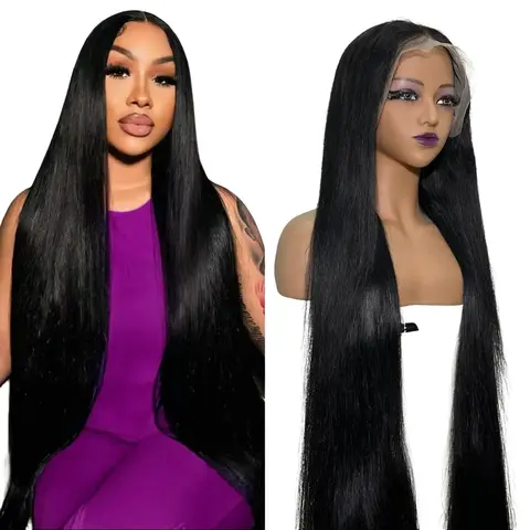 [30 inch only $118]Drosuud Hair 30 Inch 13x6 Lace Frontal Wigs 180 Density Straight Lace Front Wigs Human Hair Straight Human Hair Wigs Pre Plucked Natural Hairline with Baby Hair #Summervibes