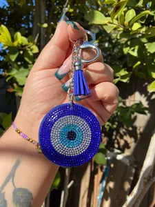 Evil eye bling keychain