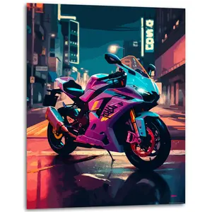 Gleaming | YZF R6 Motorcycle Gifts for Men - Sportbike Decor - Poster for Garage - Motorcycle Prints - Motorcycle Art | 11x14 Inches Unframed Artistic Wall