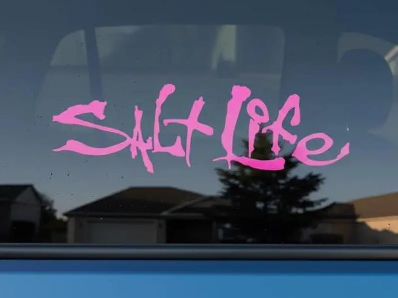 Salt Life Signature Car Vinyl Decal | Beach Ocean Fishing Life