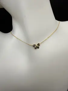 14k Gold Butterfly Necklace - Elegant and Durable