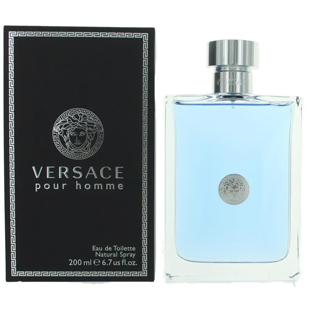 Versace Pour Homme by Versace, 6.7 oz EDT Spray for Men Men Fragrance Edt Scented Cologne, Daily Wear Fragrance, Fragrances Perfumes