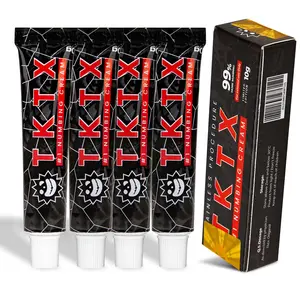 TKTX Tattoo Numbing Cream (4Pack) ,99% VeryStrong,Relief Cream forTattoos,Waxing,Microneedling,Lecithin ExternalCream 10g