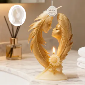 8D Aromatherapy Candle Making Molds DIY 3D Embossed Silicone Molds for Creative Scented Candles Home Decor and Unique Gift Crafting