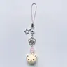 Cute Bear Star Beaded Bell Phone Charm, Adorable Alloy Accessory for Keys Bags Car Parts, Colorful Pendant Chain, Fashionable Alloy Keychain Charms, Keychain Accessories, Stylish Keyring, Trendy Cute Keychain