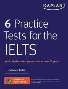 USED Book - 6 Practice Tests for the Ielts: Online + Audio by Kaplan Test Prep (Paperback) - english