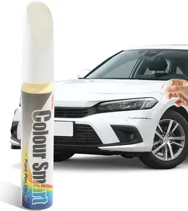 Colour Smart Car Paint Scratch Repair Pen White Durable Rust Proof Waterproof Easy Application for Plastic Roofs Doors Hoods Bumpers