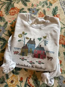 Heartland Sweatshirt, Cozy Americana Crewneck, Vintage Country Style Graphic Sweatshirt, Gift for Men and Women