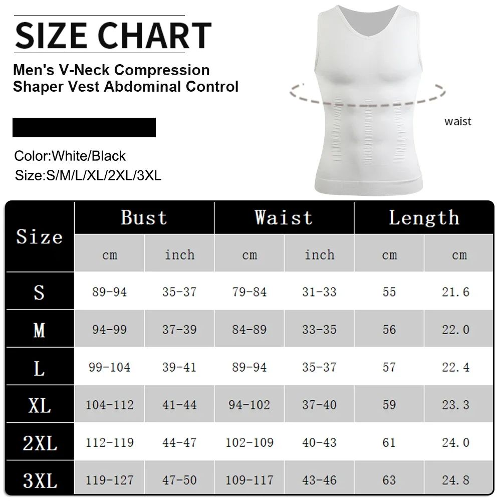 Mens Body Shaper Vest, Gynecomastia Compression Shirts, Tummy Control Undershirts Compression Shirt Men Shapewear Body Shaper Vest Compression Tank Top Undershirt
