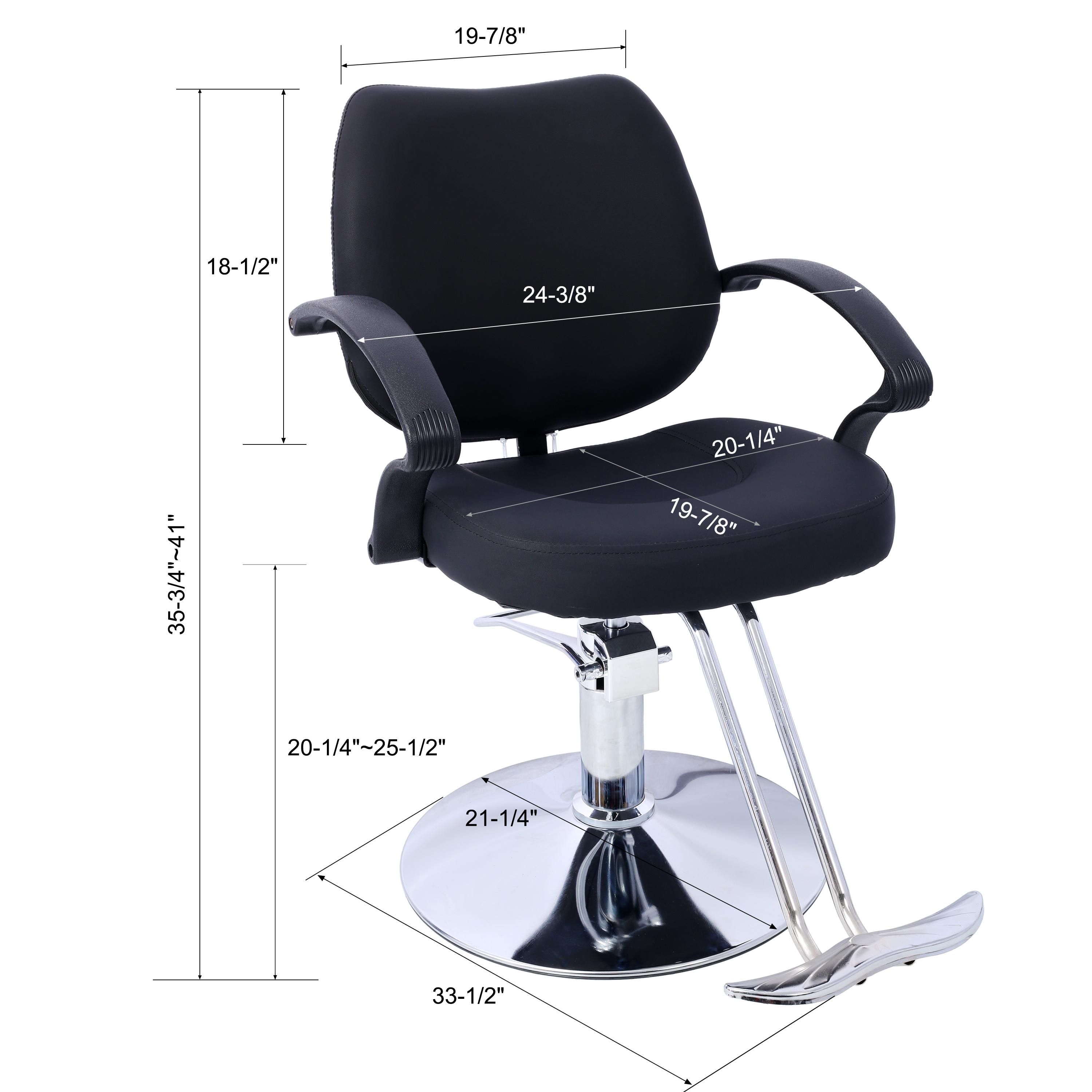 Salon Chair for Hair Stylist 360° Swivel, Salon Chair for with Barber Cape 1pc, Portable Reclining Barber Chairs with Hydraulic Pump for Home Shampoo, Styling,Pedicure, Nail & Tattoo Equipment in Barbershop & Spa