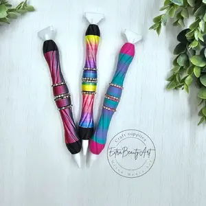 Threaded Diamon dArt Pen 3D Printed Multiplacer Threaded Tip Dual End Interchangable Size Tip Art Tool with Colorful Design