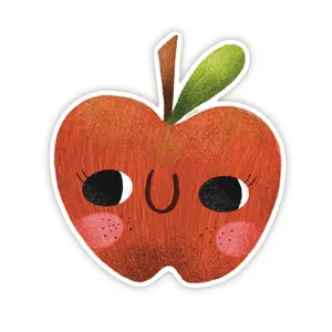 happy apple sticker