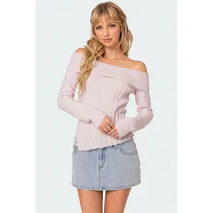 Sonya Fold Over Knit Top