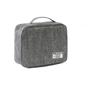 【Local Shipping】Waterproof Electronic Travel Organizer | Double-Layer Cable Management Bag | Fits Chargers, Power Banks & Hard Drives | Portable Storage Case for Tech Accessories | Kindle, Phones & Adapters Protection