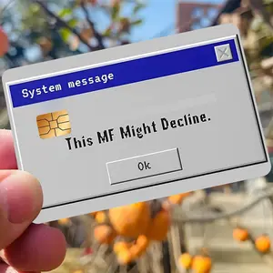 System message style Credit Card Sticker used for EBT, transportation, keys, credit cards, debit cards, card skins, protect bank cards, no bubbles, High Quality, suitable for small chip cards