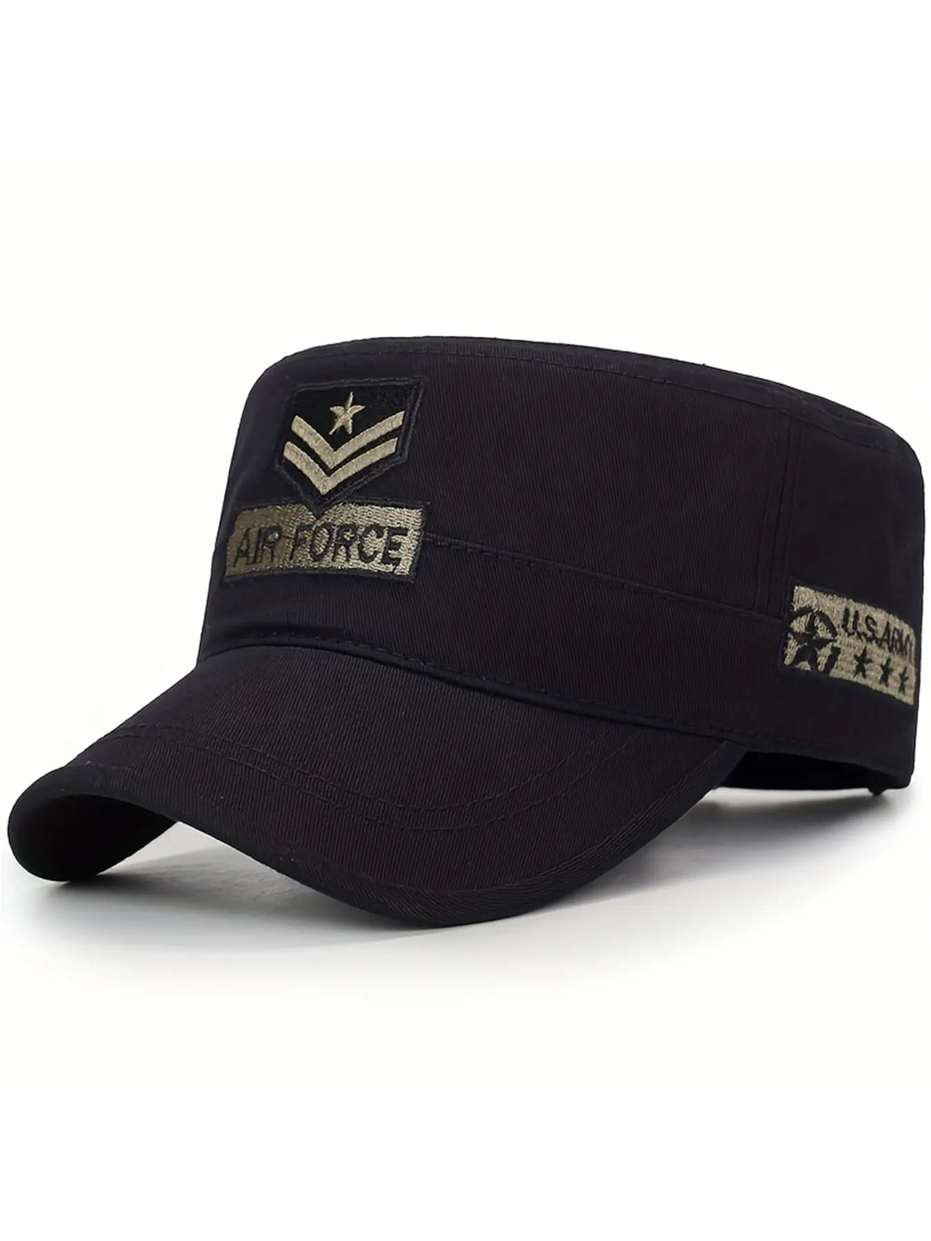 Men's Fashion Baseball Cap with Arrow + Air Force Embroidery, Breathable Polyester Fiber, Outdoor Activity Hat, Casual Style
