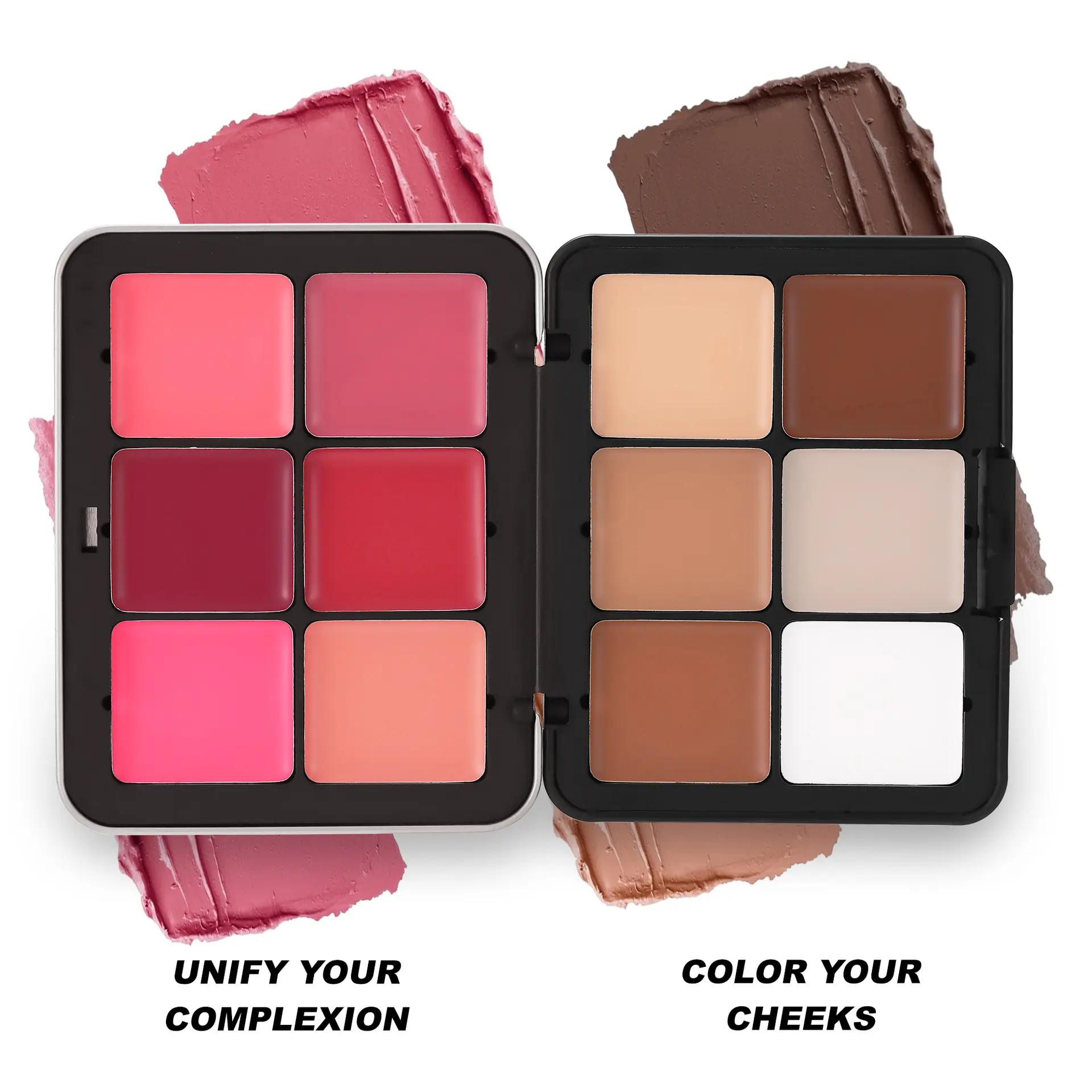 12 Color Blush Palette, 1 Box 2-in-1 Matte Long Lasting Blush Concealer Palette, 12-color iron box contour makeup all-in-one palette,Glow Natural Look Blush for Daily Makeup, Compact Cosmetics, Beauty Cosmetics, Face Time Palette