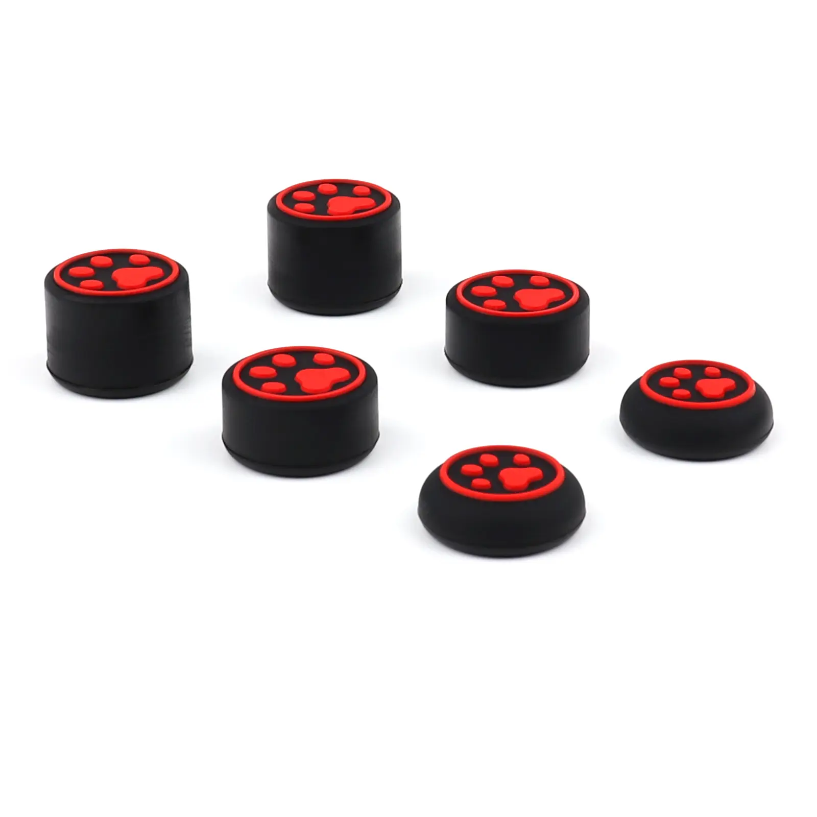 6pcs/set Cat Paw Silicone Thumb Stick Grip Caps For PS4 PS5 Xbox Switch Pro /Switch 2 Gamepad Controller Accessories Joystick Grip Protector