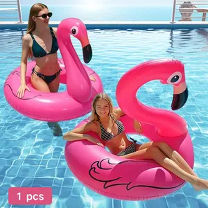Inflatable Flamingo Pool Float, 1 Set Swimming Pool Float, Fun Beach Floaties, Summer Pool Lilo Lounger for Adults & Kids, Pool Party Favor, Inflatable Pool Ring