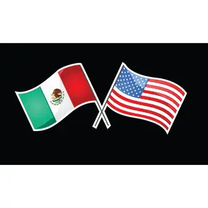 Mexican USA Unity Flags Decal Car Window Laptop Vinyl Sticker MX Latin BrownDecal Car Window Laptop Map Vinyl Sticker