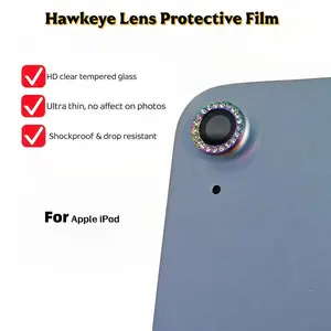 3D Diamond Inlaid Lens Protector for Apple iPad Air M4, M3, M2, iPad Air 4th/5th Gen, iPad mini 5th/6th Gen A17 Pro, iPad 10th Gen, iPad 1st Gen 11-inch Tempered Glass Rear Lens Film Cover Shockproof, Tablet, Protective, Protective Shield