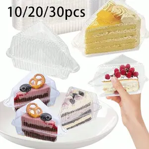 Thick High-Transparency Triangle Cake Box, Individual Dessert Display Tray, Ideal for Mousse, Tiramisu, Cheesecake, Sandwiches