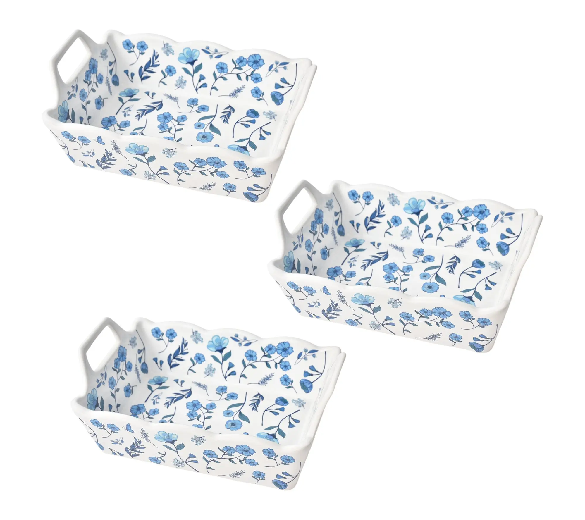 Temp-tations Set of (3) Rectangular Nesting Mini Bakers