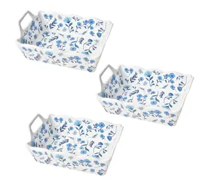 Temp-tations Set of (3) Rectangular Nesting Mini Bakers